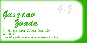 gusztav zvada business card